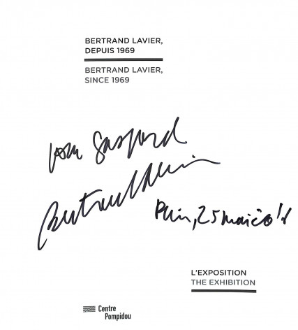 Bertrand Lavier, depuis 1969 | album de l'exposition (dédicacé)