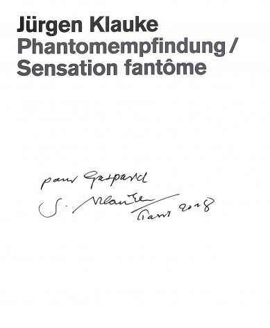 Phantomempfindung" / "Sensation fantôme (dédicacé) - Jürgen Klauke